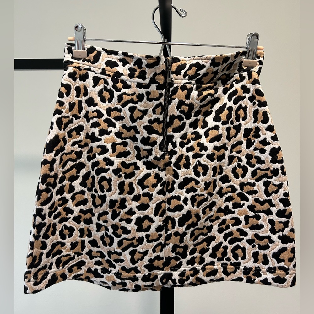 Cheetah print mini skirt